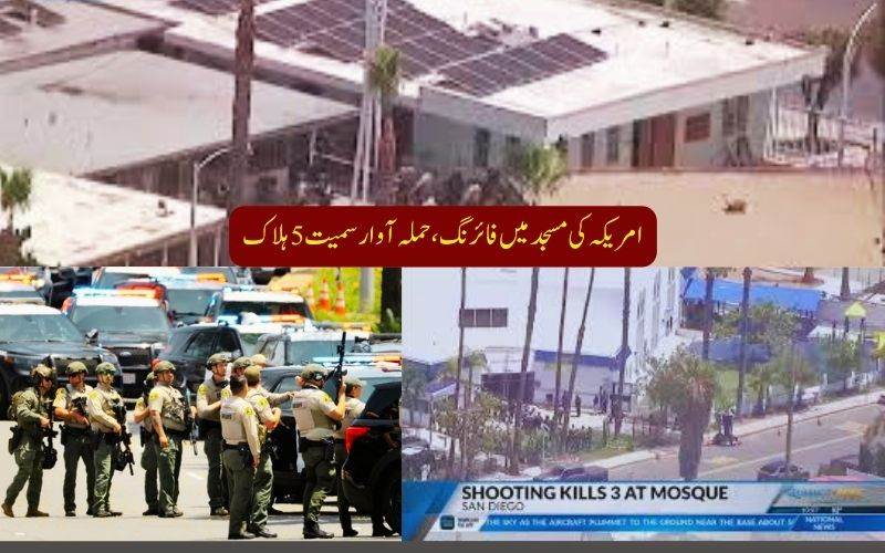 امریکہ: سان ڈیاگومسجدمیں فائرنگ، دوحملہ آوارسمیت5 افراد ہلاک